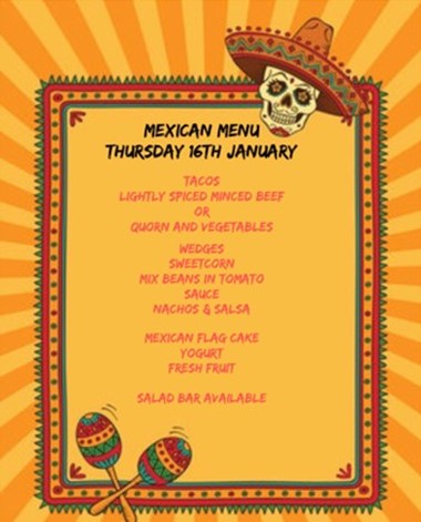 Mexican Themed Lunch - Thursday 16/1/25