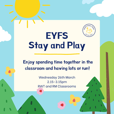 EYFS Stay and Play for current parents/carers