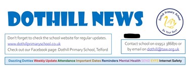 Weekly update/newsletter - reminder
